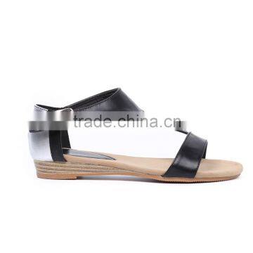 CX051 2017 summer ladies contrast wedged sandals