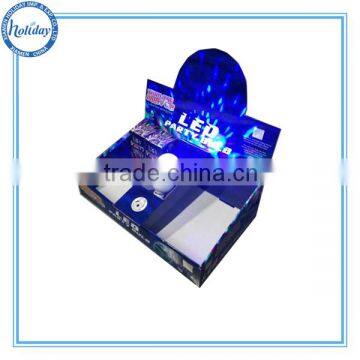 Attractive Led Bulb Cardboard Paper Counter Display Stand, Led Bulb Counter Display