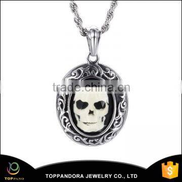 High polish 316L stainless steel skull Pendant, fashion metal pendant