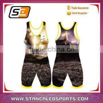 Stan Caleb Stripes Custom Sewn Wrestling Singlet