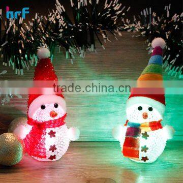 Mini LED Xmas snowman light ,color changing EVA craystal flash light