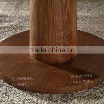 no Folded Solid Wood Round Dining Table With 6chairs photo-6