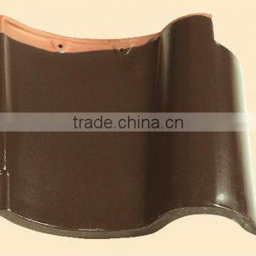 Red clay terracotta glazed shiny roof tile made in China