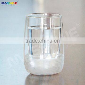 Elegant Manufacturer Mouthblown Borosilicate Double Wall Drinkware Glass