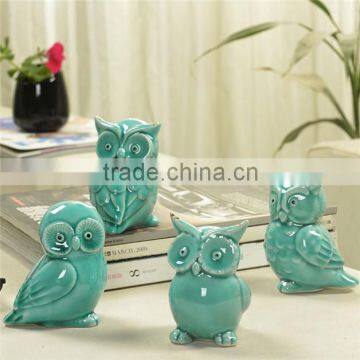 cheap porcelain owl figurine in different style