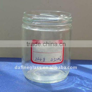 450ml food grade glass jar for jam, spice