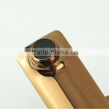 Rose Gold High Quality Deck Mounted Brass Basin Faucet photo-3