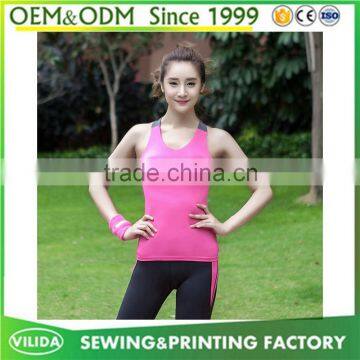Wholesale Women's 95% Cotton 5% Spandex Vest Woman Athletic Quick Dry Slim Fit Fitness Tank Tops photo-3