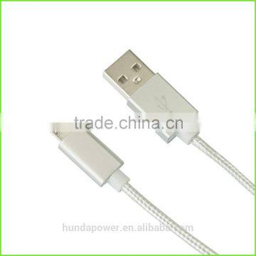 2.4A Fast Charging Cable White Black Microusb cable 5pin for andriod phones