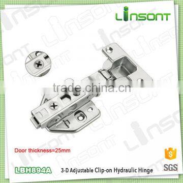 High quality 3-D adjustable hydraulic clip on iron gate hinge concealed hinge for thick door