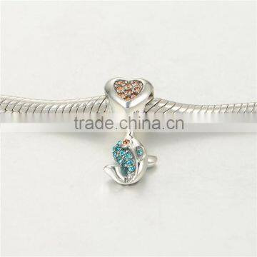 Fashionable Lovely Dolphin Design S925 Jewelry Bracelet Charms photo-4