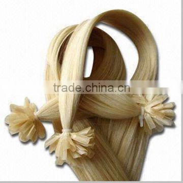 50cm Blonde SO .CAP Quality Keratin U /Nail Tip Human Remy Hair Extensions