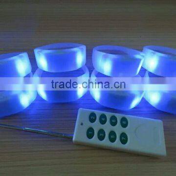 Wholesale Custom Remote Control LED Flashing Bracelet, Silicone LED Light Wristband photo-4