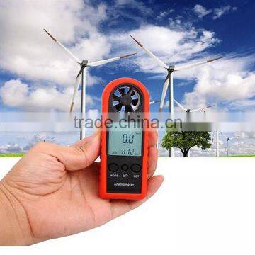 HT-383 Wind Speed Sensor Mini Handheld LCD Digital Anemometer Air Speed Gauge Flow Meter Tachometer Anemometro Digitale photo-2