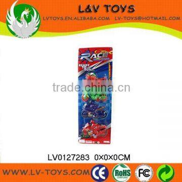 Plastic Pull Back Motorcycle With People