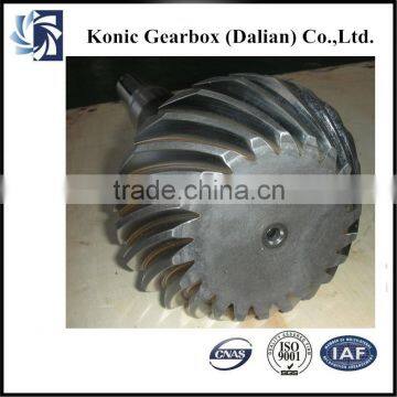 High speed large type customized nonstardard helical bevel gear for gearbox motor parts from China manufacturer