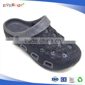 Cool style football design teenager clog slipper black rubber clog