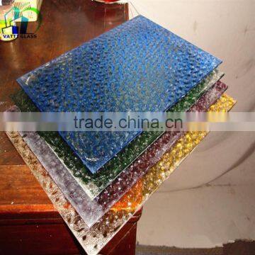 3mm4mm5mm diamond embossed glass doors decorative glass partition processing paint