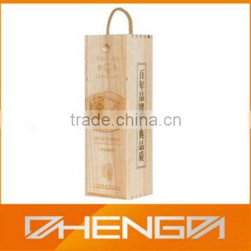 China Manufacturer 2 Bottles Fancy Handle Wine Wedding Gift Box (ZDW13-W029)