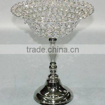 beaded crystal decorative fruit plate, fruit tray /bowl for table centerpiece