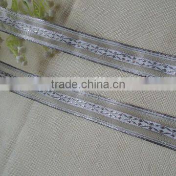 Exquisite silver net fabric ribbons