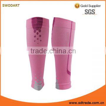 Pink women custom leg sleeves sports calf sleeve