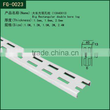 slotted channel/ 13*40*13Chrome metal double hole slot tube slotted strut channel