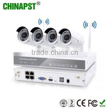 New Arrival Outdoor Waterproof IP66 H.264 NVR Kit 10800P WIFI IP Network Camera Kit PST-WIPK04CH