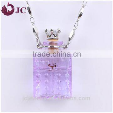 Glass Essential Oil Diffuser Locket Aromatherapy Pendant Necklace Jewelry Wholesale