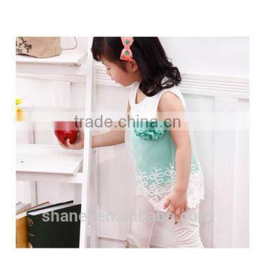NEW Arrival Girls Cotton Tops Flower Vest T-shirts photo-6