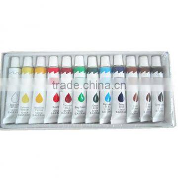 12ml acrylic paint ,acrylic colour 12colors 12ml oil paints