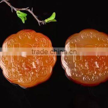 Natural Agate Craft Mooncake for Gift & Decoration