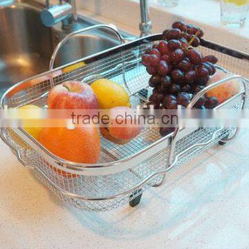 2014 wholesale wire fruits storage rack,kitchen wire basket customized