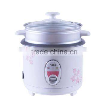 Small size 1L cyliner rice cooker with food steamer