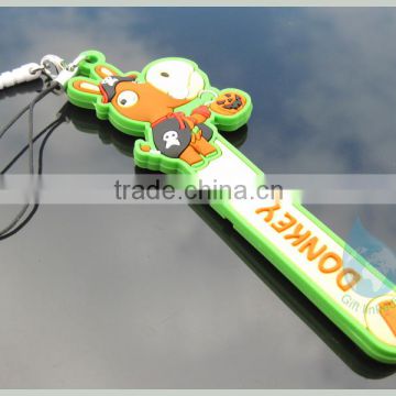 2014 new arrival flexible PVC keyring with Button for kids