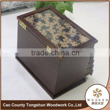 designer large wooden jewelry box with foam insert