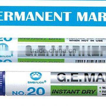 PERMANENT MARKER -- fine tip, aluminum tube