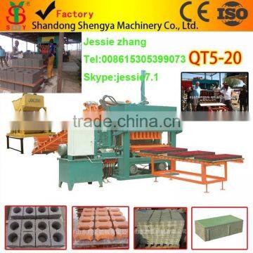 QT5-20 hydraulic concrete block brick making machine interlocing paver block machine cement block machine price
