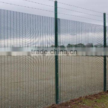 high visibility coated 76.2x12.7mm x 4mm anti- climb fence/security welded 3'' x 0.5'' 8gauge security fence