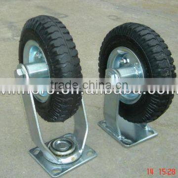 8'' air tire pneumatic caster wheel swivel with foot brake