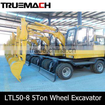 5Ton mini compact wheeled excavator