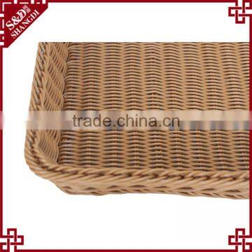 Handcraft PE Rattan Fruit Vegetables Basket Double for Supermarket Display photo-6