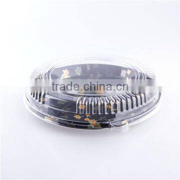 Japanese Round Big Disposable Plastic Sushi Tray With Lid photo-2