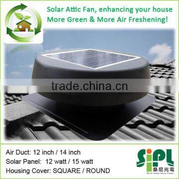 new type solar powered ceilling fan roof outdoor DC vent fan