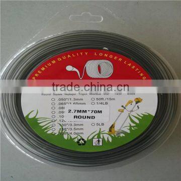 High Quality 2.7mm*70m Dual power Brush Cutter Nylon Line