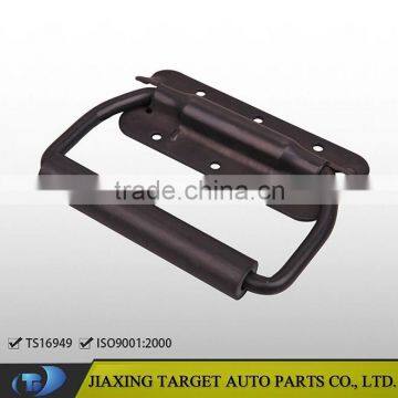 Spring handle latch with rubber/military case handle