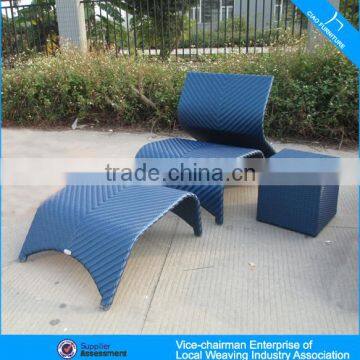 Внешняя мебель для расслабления из полиэстерного плетеного винограда для зоны бассейна (2051LC) photo-5