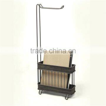 Rectangle Rack, Standing Holder With One Hook, Bronze photo-3