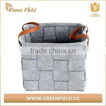 Best Selling Christmas Handmade Woven Felt Storage Laundry Basket photo-3