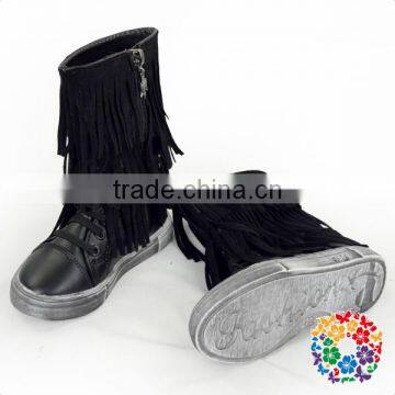 Wine Burgundy Fringe Girl's Winter Boots photo-4